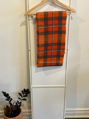 Orange Plaid Scarf
